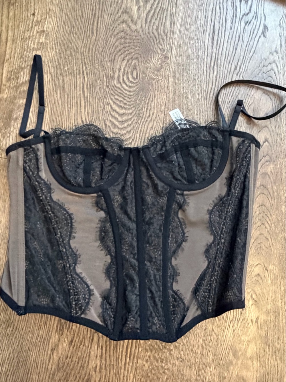 Urban Outfitters Black Lace Bustier Corset Top